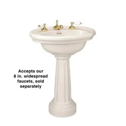 RENOVATORS SUPPLY MANUFACTURING Philadelphia 26 in. Pedestal Sink with Oval-Shaped Vessel China Gloss in Biscuit -Bathroom Sinks Sales white renovators supply manufacturing pedestal sinks 97250 76 1000