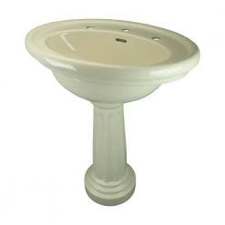 RENOVATORS SUPPLY MANUFACTURING Philadelphia 26 in. Pedestal Sink with Oval-Shaped Vessel China Gloss in Biscuit -Bathroom Sinks Sales white renovators supply manufacturing pedestal sinks 97250 a0 1000