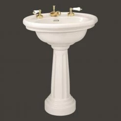 RENOVATORS SUPPLY MANUFACTURING Philadelphia 26 in. Pedestal Sink with Oval-Shaped Vessel China Gloss in Biscuit -Bathroom Sinks Sales white renovators supply manufacturing pedestal sinks 97250 c3 1000
