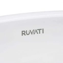Ruvati 16 in. x 13 in. Oval Undermount Vanity Bathroom Porcelain Ceramic with Overflow in White 12 Ruvati 16 in. x 13 in. Oval Undermount Vanity Bathroom Porcelain Ceramic with Overflow in White -Bathroom Sinks Sales white ruvati undermount bathroom sinks rvb0618 1d 1000
