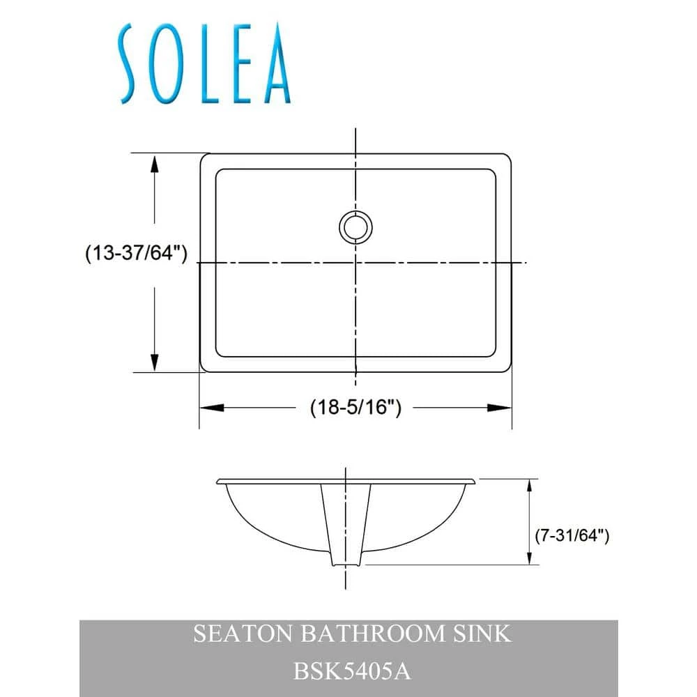 SAFAVIEH Solea Seaton Undermount Bathroom Sink in White with Overflow Drain 9 SAFAVIEH Solea Seaton Undermount Bathroom Sink in White with Overflow Drain - Image 7