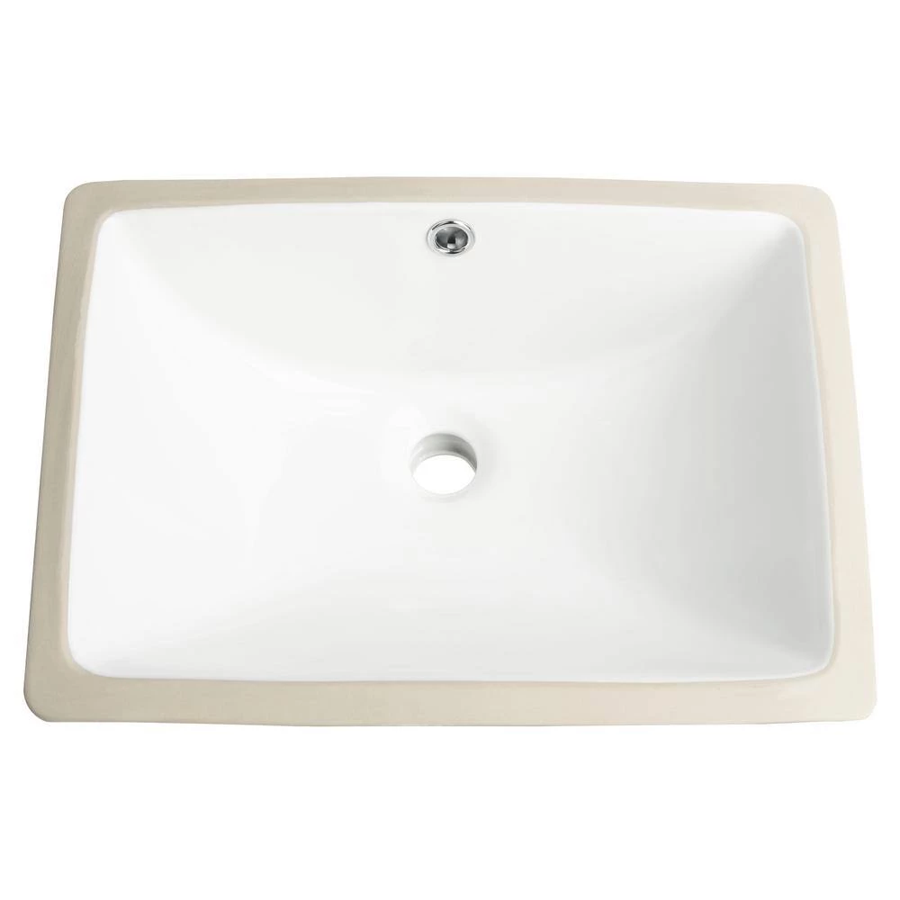 SAFAVIEH Solea Seaton Undermount Bathroom Sink in White with Overflow Drain 4 SAFAVIEH Solea Seaton Undermount Bathroom Sink in White with Overflow Drain - Image 2
