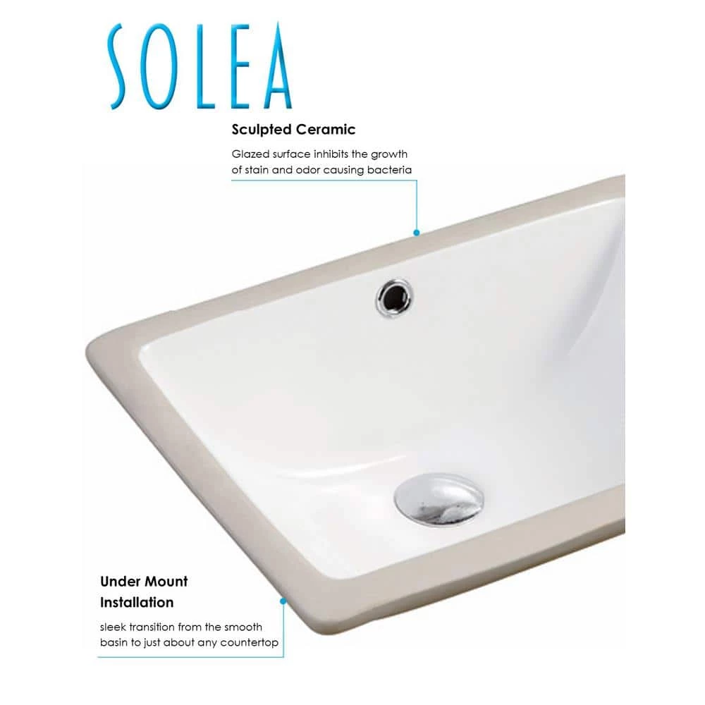 SAFAVIEH Solea Seaton Undermount Bathroom Sink in White with Overflow Drain 8 SAFAVIEH Solea Seaton Undermount Bathroom Sink in White with Overflow Drain - Image 6