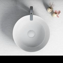 Satico Amuering 16 in. Topmount Bathroom Sink Basin in White -Bathroom Sinks Sales white satico drop in bathroom sinks 16tay16 1f 1000