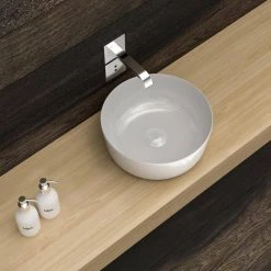 Satico Amuering 16 in. Topmount Bathroom Sink Basin in White -Bathroom Sinks Sales white satico drop in bathroom sinks 16tay16 fa 1000