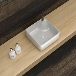 Satico 17 in. Topmount Bathroom Sink Basin in White -Bathroom Sinks Sales white satico drop in bathroom sinks 16tay18 44 1000