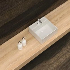 Satico Amuering 16 in. Topmount Bathroom Sink Basin in White -Bathroom Sinks Sales white satico drop in bathroom sinks 16tay20 fa 1000