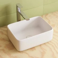 Satico Amuering 19.63 in. Topmount Bathroom Sink Basin in White -Bathroom Sinks Sales white satico drop in bathroom sinks 16tay25 1f 1000