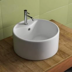 Satico 16.13 in. Topmount Bathroom Sink in White 10 Satico 16.13 in. Topmount Bathroom Sink in White -Bathroom Sinks Sales white satico drop in bathroom sinks 16tay30 4f 1000