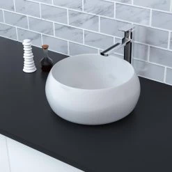 Satico Amuering 15 in. Topmount Bathroom Sink in White -Bathroom Sinks Sales white satico drop in bathroom sinks 16tay31 fa 1000
