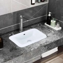 Satico 13 in. Undermount Porcelain Bathroom Sink in White -Bathroom Sinks Sales white satico undermount bathroom sinks 18r2604 4f 1000