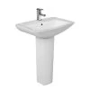 FINE FIXTURES Classic 24.75 in. W x 18.5 in. L Modern Ceramic Pedestal Sink and Basin Combo in White 1 FINE FIXTURES Classic 24.75 in. W x 18.5 in. L Modern Ceramic Pedestal Sink and Basin Combo in White -Bathroom Sinks Sales white single hole fine fixtures pedestal sinks mi2319w 64 1000