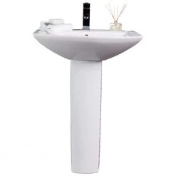 FINE FIXTURES Classic 24.75 in. W x 18.5 in. L Modern Ceramic Pedestal Sink and Basin Combo in White 8 FINE FIXTURES Classic 24.75 in. W x 18.5 in. L Modern Ceramic Pedestal Sink and Basin Combo in White -Bathroom Sinks Sales white single hole fine fixtures pedestal sinks mi2319w c3 1000