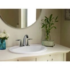 STERLING Sanibel Drop-In Ceramic Bathroom Sink in White with Overflow Drain 9 STERLING Sanibel Drop-In Ceramic Bathroom Sink in White with Overflow Drain -Bathroom Sinks Sales white sterling drop in bathroom sinks 442004 0 1f 1000