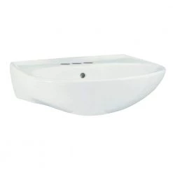 STERLING Sacramento 9 in. Wall-Hung Vitreous China Pedestal Sink Basin in White with Overflow Drain