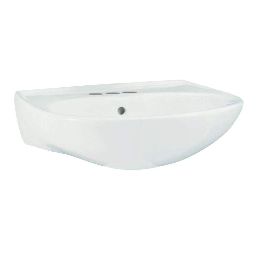 STERLING Sacramento 9.25 in. Pedestal Sink Basin in White 3 STERLING Sacramento 9.25 in. Pedestal Sink Basin in White
