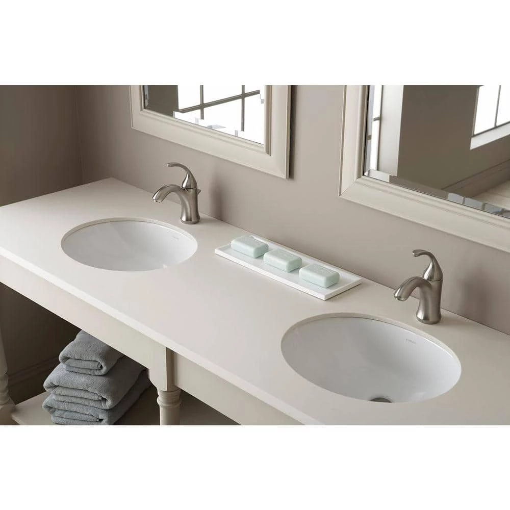 STERLING Wescott Under-Mounted Vitreous China Bathroom Sink in White with Overflow Drain 5 STERLING Wescott Under-Mounted Vitreous China Bathroom Sink in White with Overflow Drain - Image 3