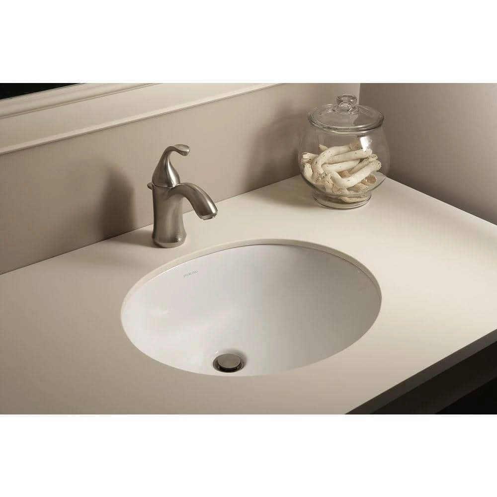 STERLING Wescott Under-Mounted Vitreous China Bathroom Sink in White with Overflow Drain 4 STERLING Wescott Under-Mounted Vitreous China Bathroom Sink in White with Overflow Drain - Image 2