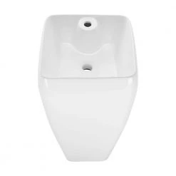 Swiss Madison Carre Glossy, White Ceramic Square Pedestal Sink -Bathroom Sinks Sales white swiss madison pedestal sinks sm ps311 1d 1000
