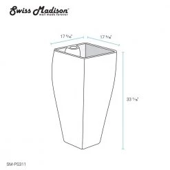 Swiss Madison Carre Glossy, White Ceramic Square Pedestal Sink -Bathroom Sinks Sales white swiss madison pedestal sinks sm ps311 76 1000