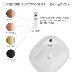 Swiss Madison Ivy 1-Piece Glossy White Ceramic Square Pedestal Sink -Bathroom Sinks Sales white swiss madison pedestal sinks sm ps313 1f 1000