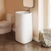 Swiss Madison Ivy 1-Piece Glossy White Ceramic Square Pedestal Sink 1 Swiss Madison Ivy 1-Piece Glossy White Ceramic Square Pedestal Sink -Bathroom Sinks Sales white swiss madison pedestal sinks sm ps313 64 1000