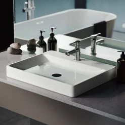 Swiss Madison Carre Rectangular Vessel Sink in White