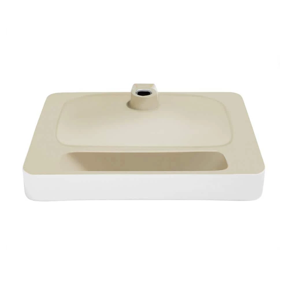 Swiss Madison Carre Rectangular Vessel Sink in White 9 Swiss Madison Carre Rectangular Vessel Sink in White - Image 7