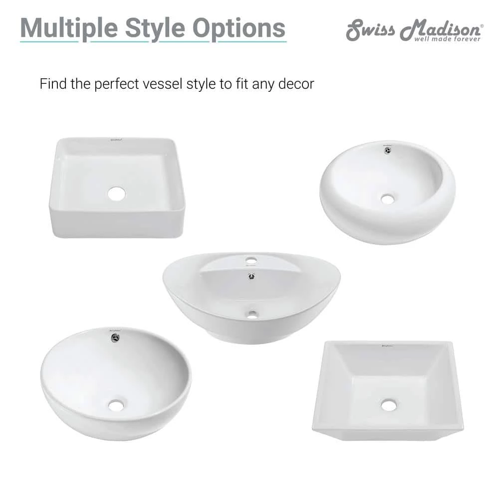 Swiss Madison Carre Rectangular Vessel Sink in White 14 Swiss Madison Carre Rectangular Vessel Sink in White - Image 12