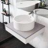 Swiss Madison Monaco Round Ceramic Bathroom Vessel Sink in White