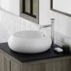 Swiss Madison Plaisir Round Vessel Sink in White -Bathroom Sinks Sales white swiss madison vessel sinks sm vs262 64 1000