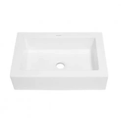 Swiss Madison Voltaire Ceramic Rectangle Vessel Sink in White -Bathroom Sinks Sales white swiss madison vessel sinks sm vs282 40 1000