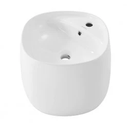 Swiss Madison Ivy Ceramic Square Wall Hung Sink in Glossy White -Bathroom Sinks Sales white swiss madison wall mount sinks sm ws324 c3 1000