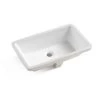 Taholi Ceramic Rectangular Undermount Bathroom Sink with Overflow in White -Bathroom Sinks Sales white taholi undermount bathroom sinks dj w122549620 64 1000