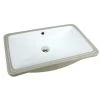 Kingsman Hardware 24 in. x 15-1/2 in. Rectrangle Undermount Vitreous Glazed Ceramic Lavatory Vanity Bathroom Sink Pure White -Bathroom Sinks Sales white undermount bathroom sinks rp492p 64 1000