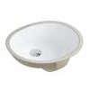 Kingsman Hardware 17-1/2 in. x 14-1/4 in. Oval Undermount Vitreous Glazed Ceramic Lavatory Vanity Bathroom Sink Pure White -Bathroom Sinks Sales white undermount bathroom sinks uv1714p 64 1000