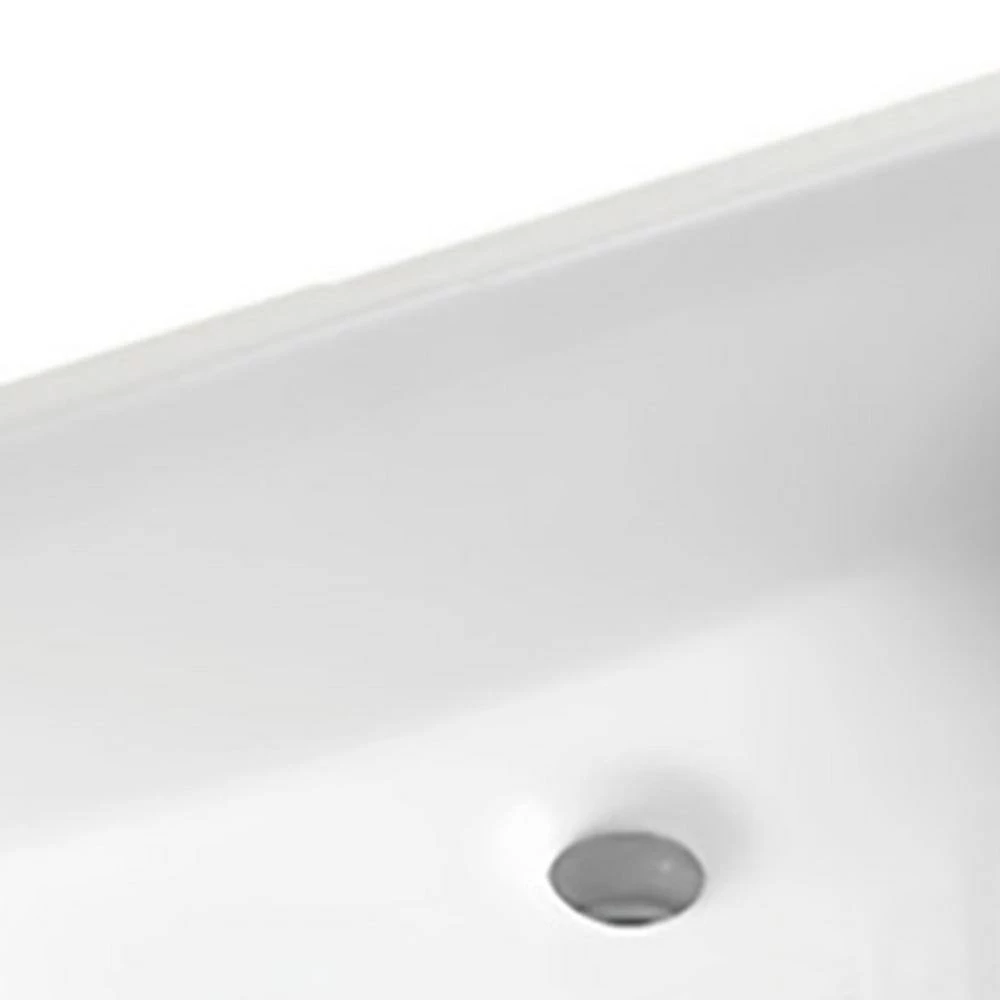 Amucolo 20.87 in. Ceramic Rectangular Undermount Bathroom Sink in White with Overflow 5 Amucolo 20.87 in. Ceramic Rectangular Undermount Bathroom Sink in White with Overflow - Image 3