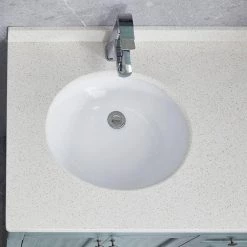 Unbranded 19.5 in. White Oval Undermount Bathroom Sink With Overflow -Bathroom Sinks Sales white undermount bathroom sinks whl lqw1 9614 fa 1000