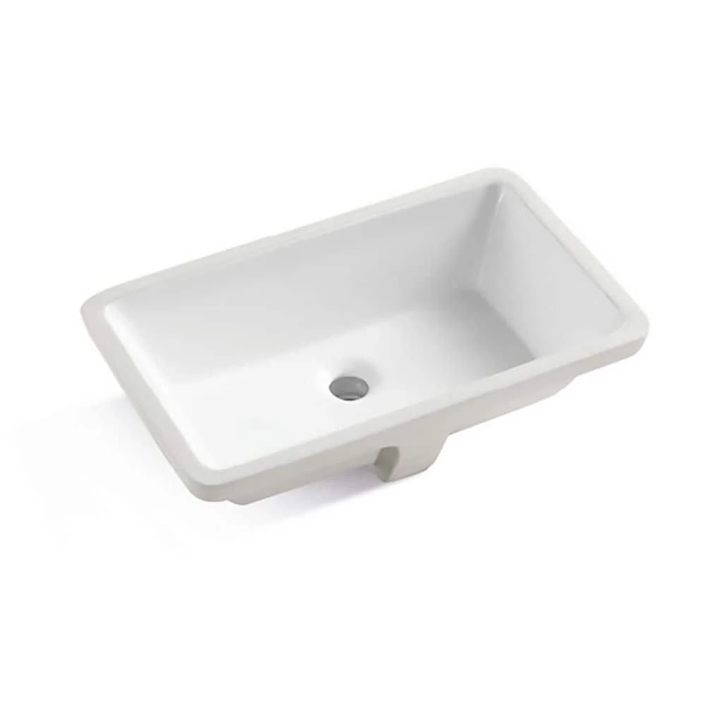 UPIKER 20.87 in. Rectangular Undermount Ceramics Bathroom Sink in White with Overflow 3 UPIKER 20.87 in. Rectangular Undermount Ceramics Bathroom Sink in White with Overflow