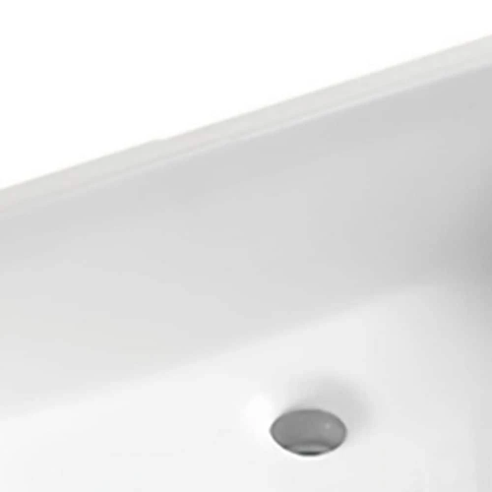 UPIKER 20.87 in. Rectangular Undermount Ceramics Bathroom Sink in White with Overflow 6 UPIKER 20.87 in. Rectangular Undermount Ceramics Bathroom Sink in White with Overflow - Image 4