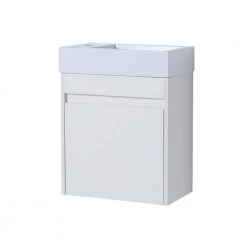 Unbranded Plywood Rectangular Vessel Sink Bathroom Vanity With Single Sink Soft Close Doors18 Inch in White -Bathroom Sinks Sales white vessel sinks 1010 sink whit 44 1000