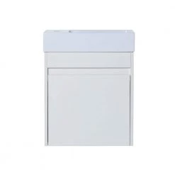 Unbranded Plywood Rectangular Vessel Sink Bathroom Vanity With Single Sink Soft Close Doors18 Inch in White -Bathroom Sinks Sales white vessel sinks 1010 sink whit c3 1000