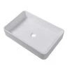 Logmey 24 in. x 16 in. Modern Bathroom Porcelain Ceramic Rectangular Vessel Sink Art Basin in White -Bathroom Sinks Sales white vessel sinks h lmp18006 64 1000