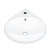 RENOVATORS SUPPLY MANUFACTURING Oscar 14-1/2 in. Corner Wall Mounted Bathroom Sink in White with Overflow -Bathroom Sinks Sales white wall mount sinks 17940 64 1000