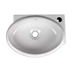 RENOVATORS SUPPLY MANUFACTURING Carlin 16 in. Corner Wall Mounted Bathroom Sink in White with Overflow -Bathroom Sinks Sales white wall mount sinks 17941 a0 1000