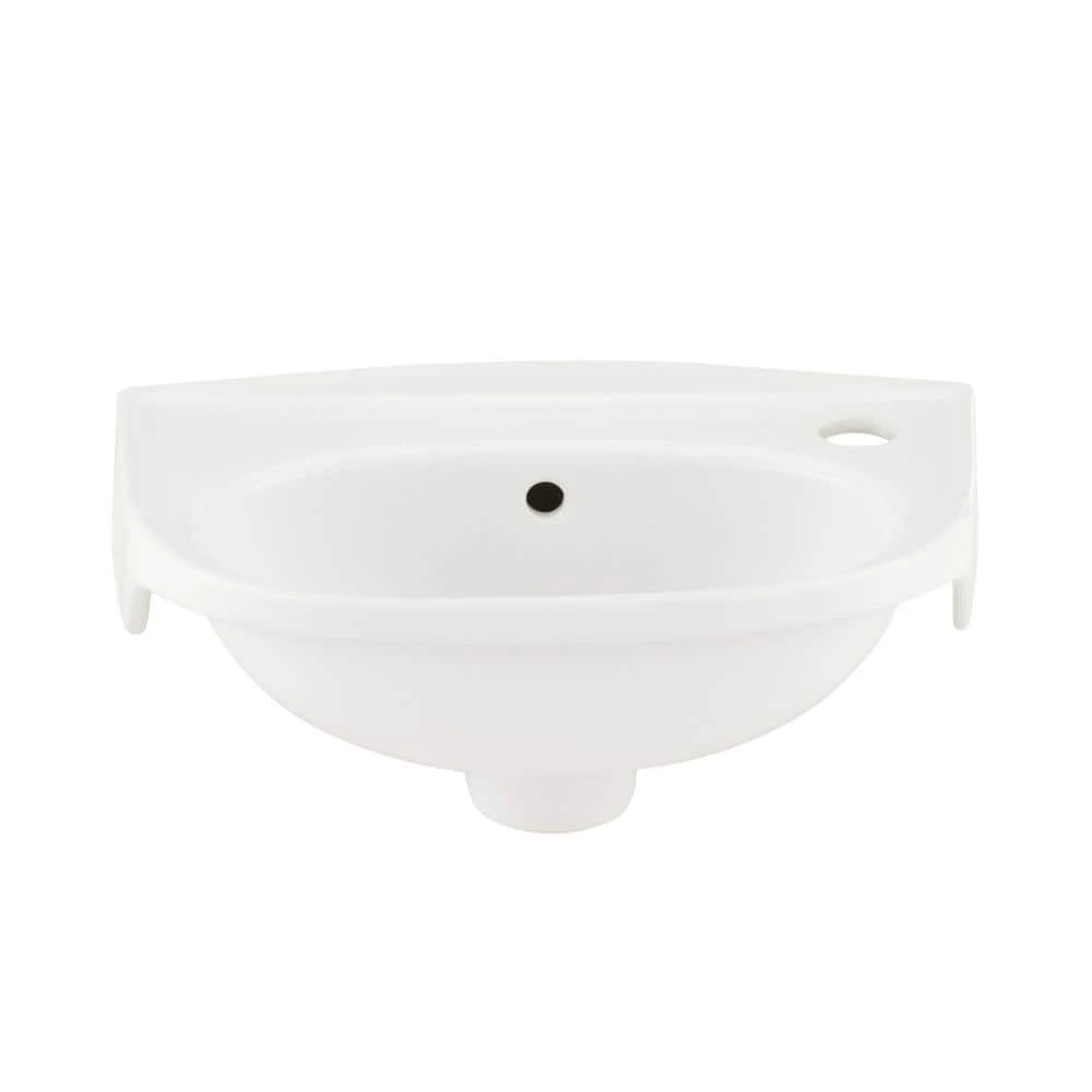 Unbranded Tina Wall-Mounted Bathroom Sink in White 4 Unbranded Tina Wall-Mounted Bathroom Sink in White - Image 2