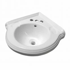 RENOVATORS SUPPLY MANUFACTURING Portsmouth 22 in. Corner Wall Mounted Bathroom Sink Combo in White with Overflow P-Trap Faucet and Drain 12 RENOVATORS SUPPLY MANUFACTURING Portsmouth 22 in. Corner Wall Mounted Bathroom Sink Combo in White with Overflow P-Trap Faucet and Drain -Bathroom Sinks Sales white wall mount sinks 77333 4f 1000