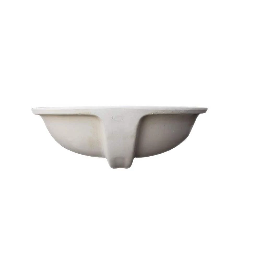 Wells Sinkware 20 in. x 16 in. x 8 in. Wells Oval Vitreous Ceramic Lavatory Single Bowl Undermount in White 7 Wells Sinkware 20 in. x 16 in. x 8 in. Wells Oval Vitreous Ceramic Lavatory Single Bowl Undermount in White - Image 5