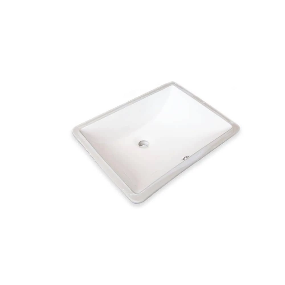 Wells Rhythm Series 20 in. Rectangular Undermount Single Bowl Bathroom Sink in White 6 Wells Rhythm Series 20 in. Rectangular Undermount Single Bowl Bathroom Sink in White - Image 4