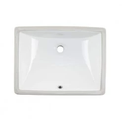 Wells Rhythm Series 20 in. Rectangular Undermount Single Bowl Bathroom Sink in White
